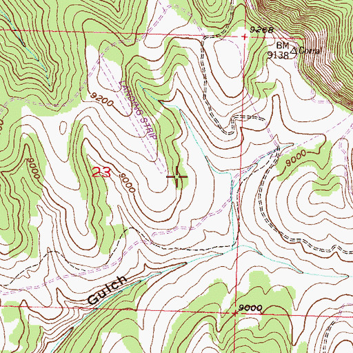 Topographic Map of Garfield County, CO