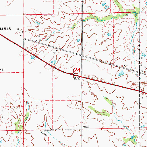 Topographic Map of Amish Mennonite Church Cemetery, IA