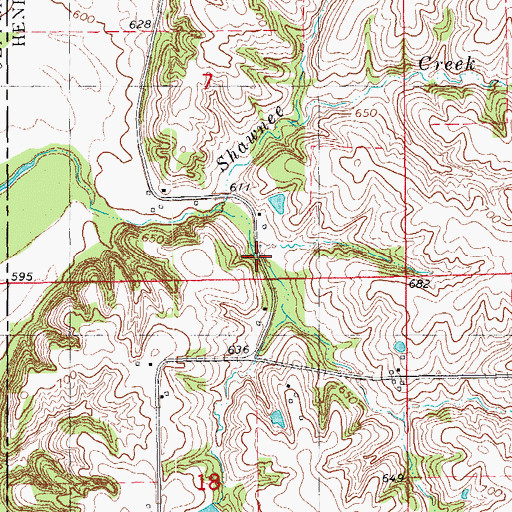 Topographic Map of Tick Ridge Woods Park, IA