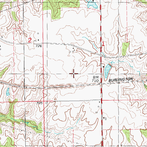 Topographic Map of La Hoyt (historical), IA