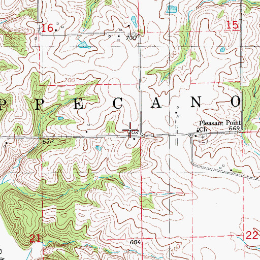 Topographic Map of Finis Post Office (historical), IA