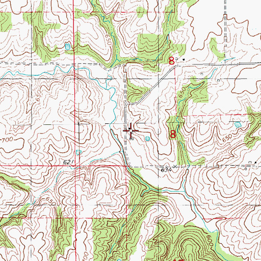 Topographic Map of Arthur Post Office (historical), IA