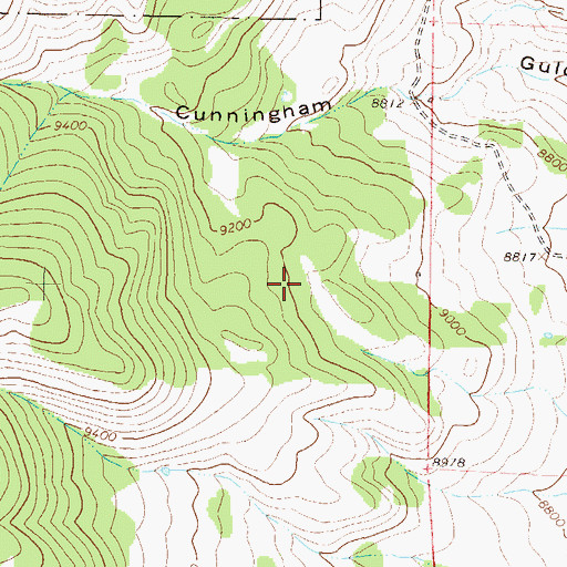 Topographic Map of Gunnison County, CO
