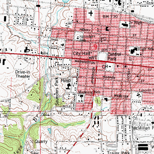 Topographic Map of J and J Camping, IA