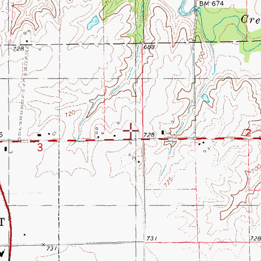Topographic Map of Kingdom Hall of Jehovahs Witnesses, IA