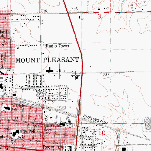 Topographic Map of Faith Lutheran Church, IA