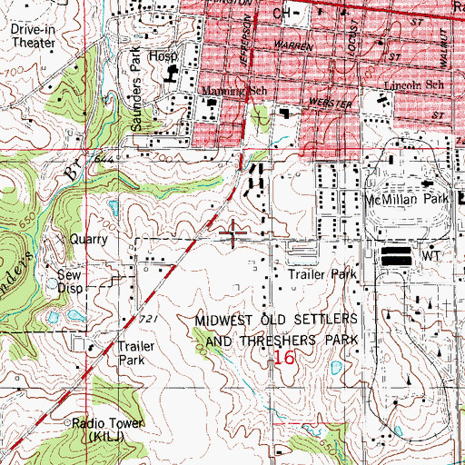 Topographic Map of Assembly of God Church, IA