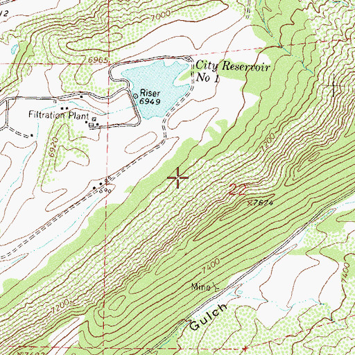 Topographic Map of La Plata County, CO