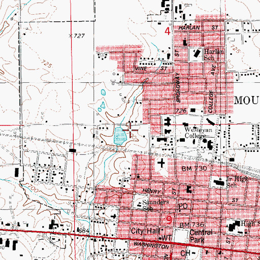 Topographic Map of Cranes Pond Park, IA