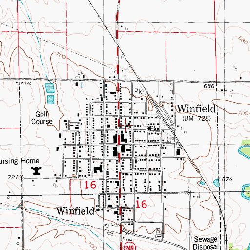 Topographic Map of Open Bible Standard Church, IA