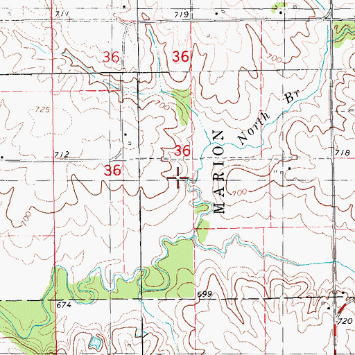 Topographic Map of Ebeneezer Cemetery, IA