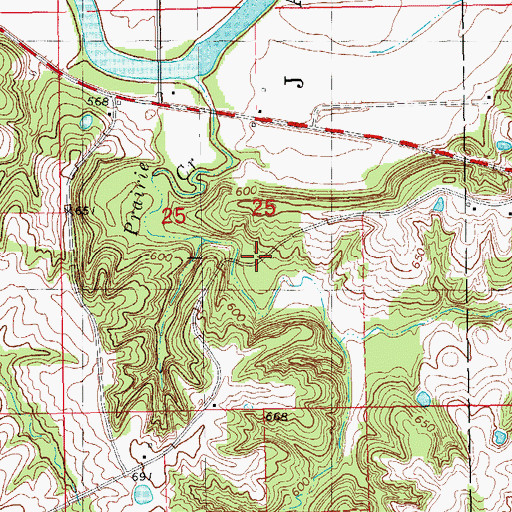 Topographic Map of Boyleston Cemetery, IA