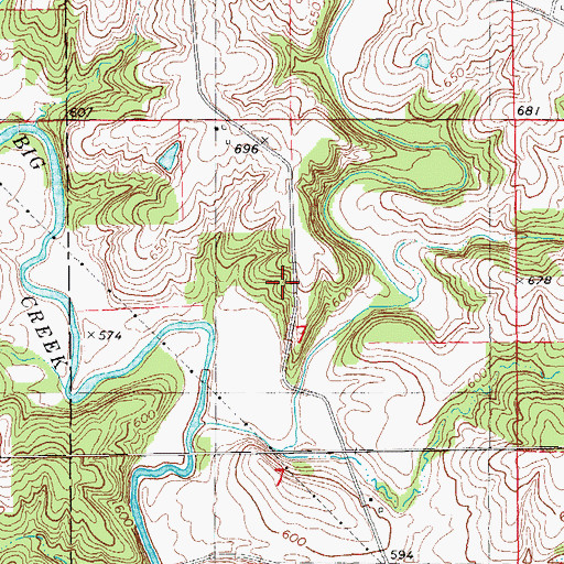 Topographic Map of Beery Cemetery, IA