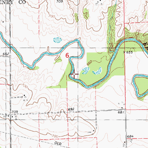 Topographic Map of Richie Cemetery, IA