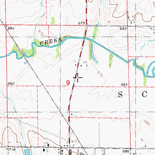 Topographic Map of Hochreider Cemetery, IA