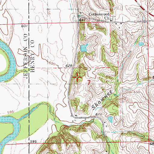 Topographic Map of Kurtz Cemetery, IA