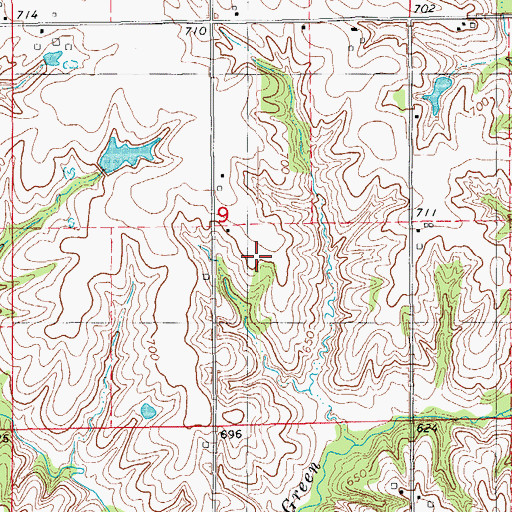 Topographic Map of Roth Cemetery, IA
