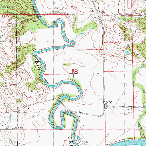 Topographic Map of Abbe Cemetery, IA