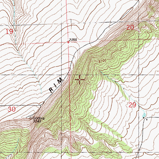 Topographic Map of Moffat County, CO