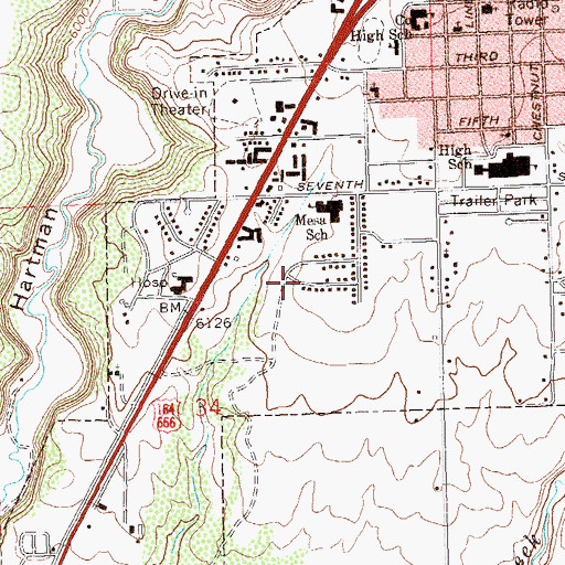 Topographic Map of Montezuma County, CO