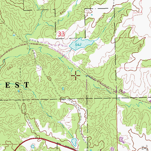 Topographic Map of Shimek State Forest Wildlife Management Area - Donnellson Unit, IA