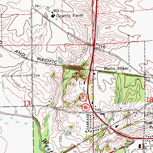 Topographic Map of Hayes Timber, IA