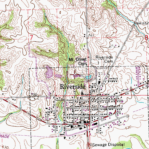 Topographic Map of Iowa Township Park, IA