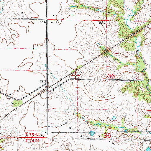 Topographic Map of Wellston (historical), IA