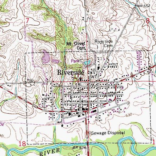 Topographic Map of Saint Mary's Church, IA