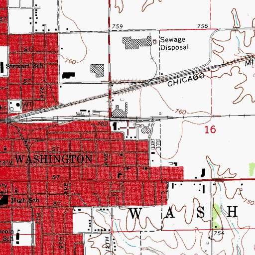 Topographic Map of Church of God, IA