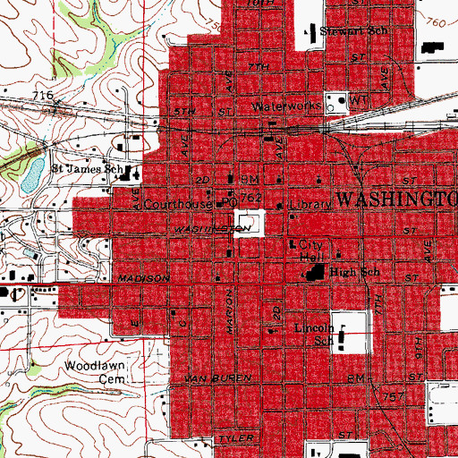 Topographic Map of The Church of Jesus Christ of Latter Day Saints, IA