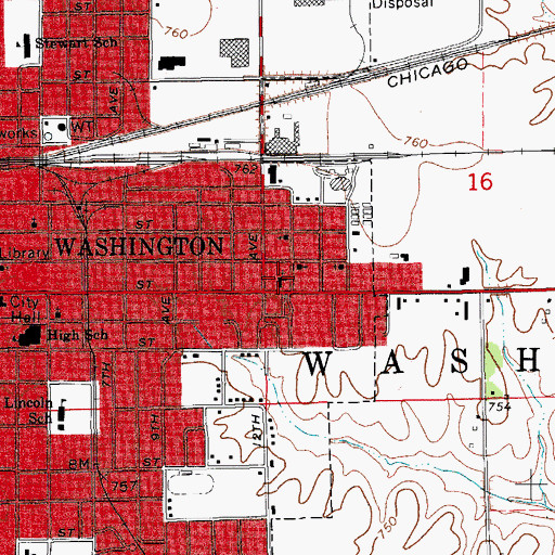 Topographic Map of Immanuel Lutheran Church, IA