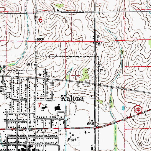 Topographic Map of Full Gospel Revival Center, IA