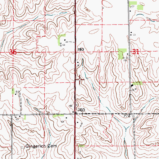 Topographic Map of Pathway Christian School, IA