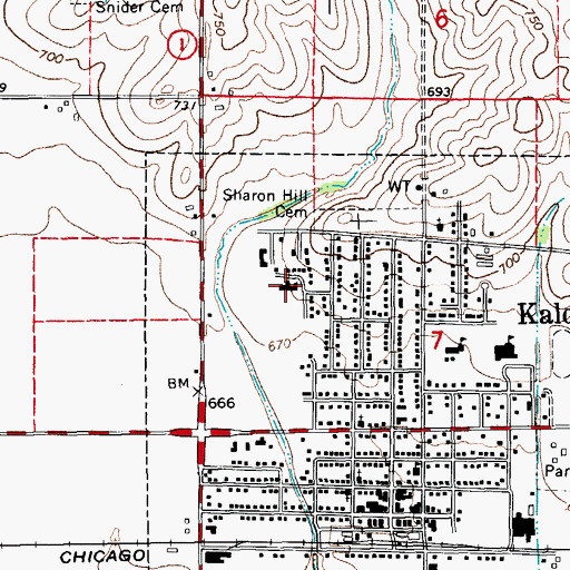 Topographic Map of Pleasantview Home, IA