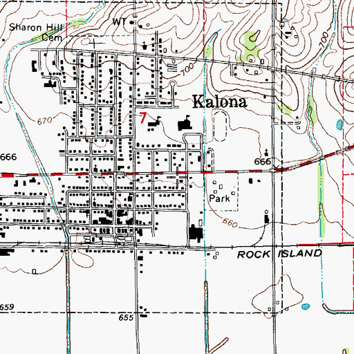 Topographic Map of Summit School (historical), IA