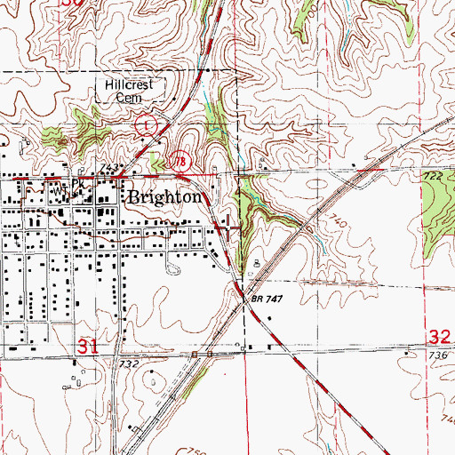 Topographic Map of Victory Fellowship Church, IA