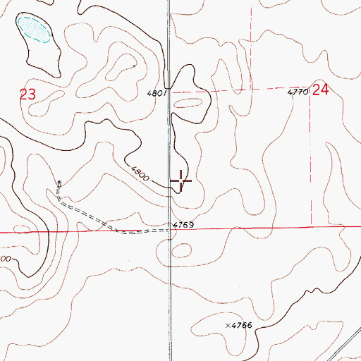 Topographic Map of Weld County, CO