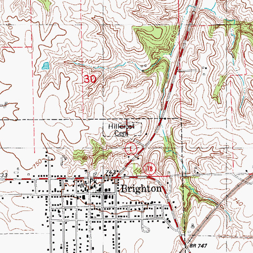 Topographic Map of Samuel Lewis Historical Marker, IA