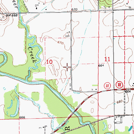 Topographic Map of Coffman Cemetery, IA