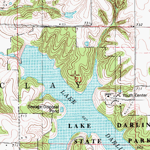 Topographic Map of Ann Gowey Cemetery, IA