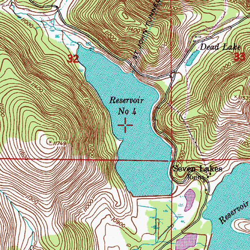 Topographic Map of Mason Reservoir, CO