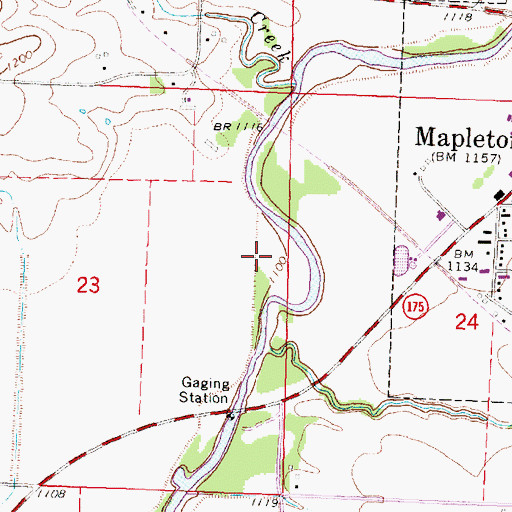 Topographic Map of Schoenjahn Wildlife Preserve, IA