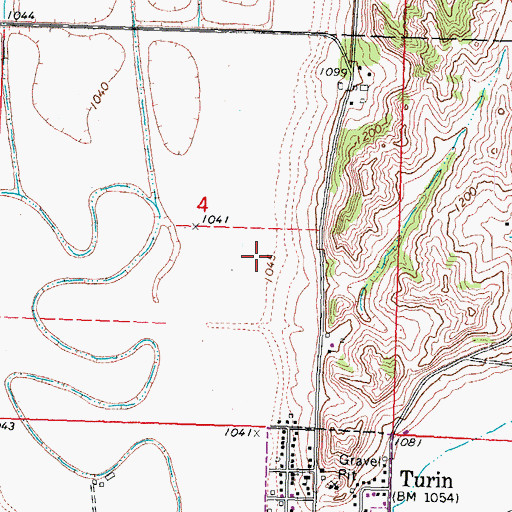 Topographic Map of Davis Wetland, IA