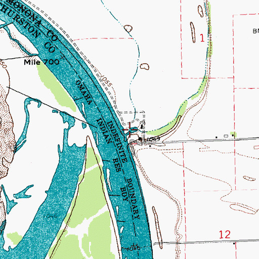 Topographic Map of Lighthouse Marine and Campground, IA