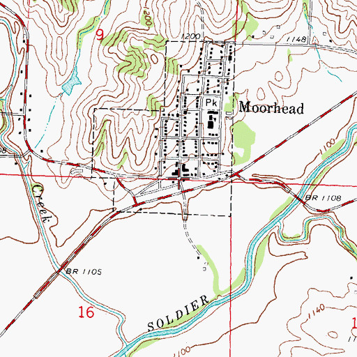 Topographic Map of Loess Hills Scenic Byway/Visitors Center, IA