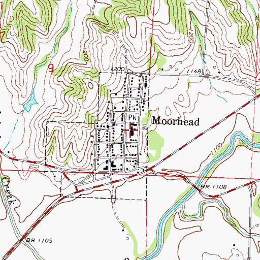 Topographic Map of East Monona School, IA
