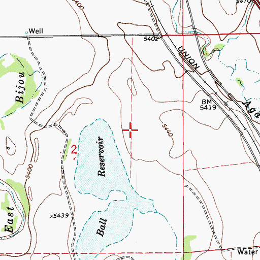 Topographic Map of Agate Number 1 Reservoir, CO
