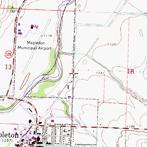 Topographic Map of Flanigan Brothers Grain Company Elevator, IA