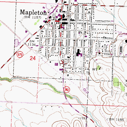 Topographic Map of Midwest Health and Wellness Center, IA